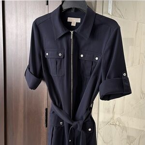 Michael Kors Navy Utility Jacket Dress